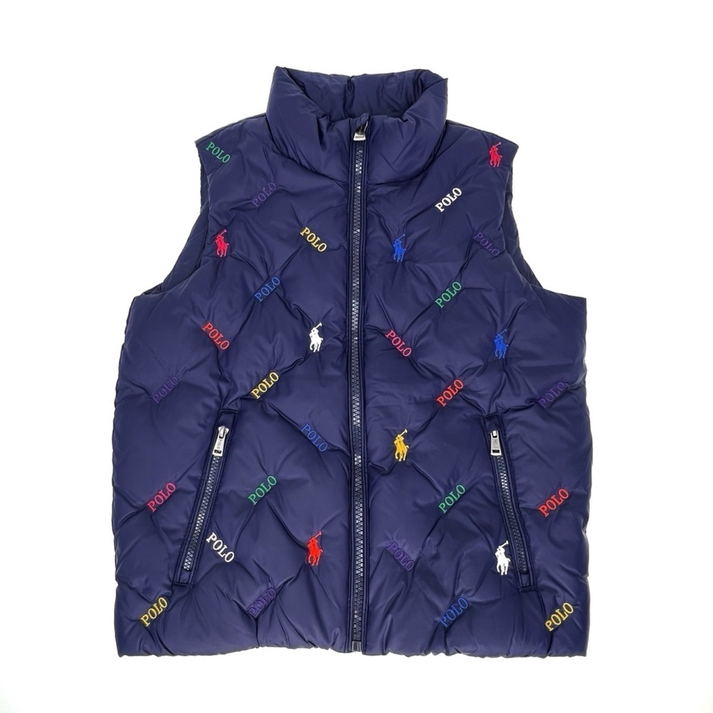 Polo Ralph Lauren Down Puffer Vest Children’s Size 6 Navy Blue Warm Ski New NWT